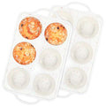 Silicone Jumbo Muffin Pan with Metal Frame, Non Stick Food Grade Silicone Large Muffin Pan Set of 2, with Handles 6 Cup,BPA-Free and Dishwasher Safe, Jumbo Cupcake Pans - size: Jumbo: 6cups-2Pack