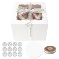 28 Sets 6x6x5 Cake Box, White Cake Box with Window 6" White Cake boxes Round Boards, 6inch Cake Containers with Lids for Easter and Mother's Day Cheesecake, Cakes(6 * 6 * 5inch/28pcs) - size: 6*6*5inch/ 56 pcs