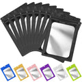 FUNFERY 100 Pack Mylar Resealable Bags, Black Foil Packaging Bags - color: Black, size: 3.1 x 5.1 inch