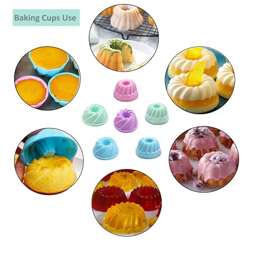 Tongjude 54 Pieces Silicone Baking Pans Set, 10 Silicone Cake Molds, Loaf Pan and Muffin Pans, Non-Stick Baking Cup, with Measuring Cups and Spoons Set, Grey - size: 54 Pcs Bakeware Sets