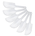 Ateco 1311 2-in-1 Bowl Scraper/Spatula Set, 6-Pieces, Food-safe Plastic, White - size: Set of 6 Bowl Scraper/Spatulas