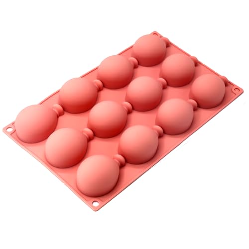 X-Haibei Christmas Ballon Shaped Soap Cake Jello Crayon Resin Chocolate Bombs Making Silicone Mold 2oz per cell
