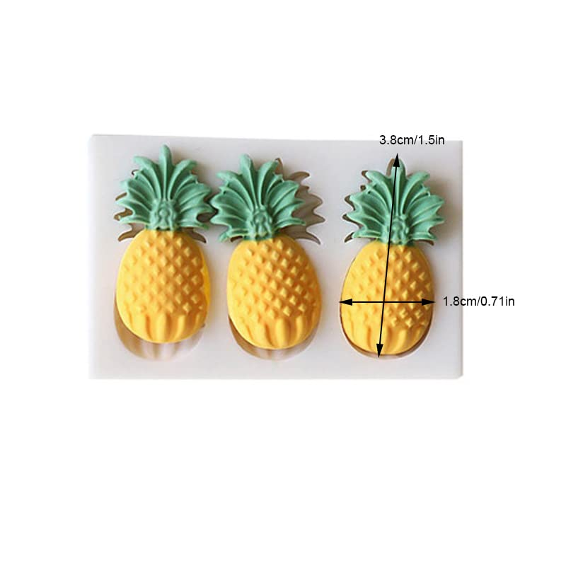 Lovely Small Items Silicone Fondant Molds Set For Cake Topper, Gumpaste, Candy & Chocolate, Polymer Clay and More (Fruits) - color: Fruits