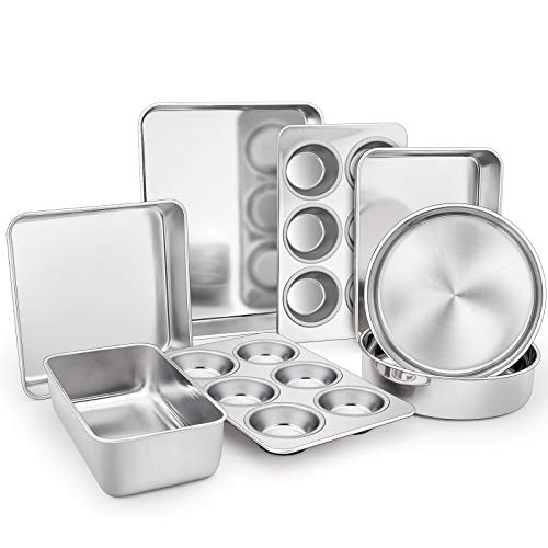 TeamFar Stainless Steel Bakeware Set of 8