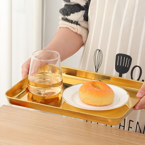 DOCBLACK Baking Tray, Stainless Steel Baking Cookie Sheet, Rimmed Pan Baking, Non Toxic & Healthy, Mirror Finish & Rust-Free, Easy Clean & Dishwasher Safe - Rainbow