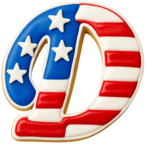 Mighty Gadget Fancy Cursive Letter A to Z Cookie Cutter - 4" Tall Alphabet Baking Mold (Random Color) (D) - color: D