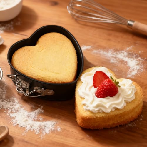 4 Inch Heart Springform Pans, Set of 4 Baking Pan