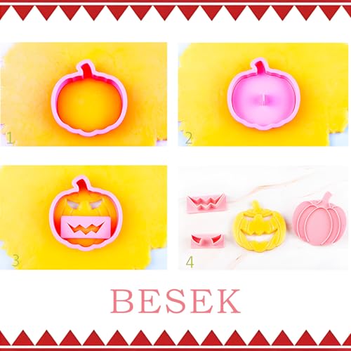 BESEK Halloween Cookie Cutters: 12 shape Pumpkin Cookie Cutter, Halloween Holiday Party Supplies for Biscuit Baking - color: Halloween