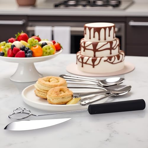 Black Candy Chocolate Dipping Tools Set,Chocolate Dipping Fork Baking Supplies Stainless Steel Fondue Diy Decorating Tools Diy Decorating Kitchen Gadget Fondue Forks Specialty Forks