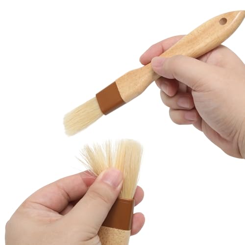 1 Inch Pastry Brushes for Baking, Natural Bristle Basting Brush