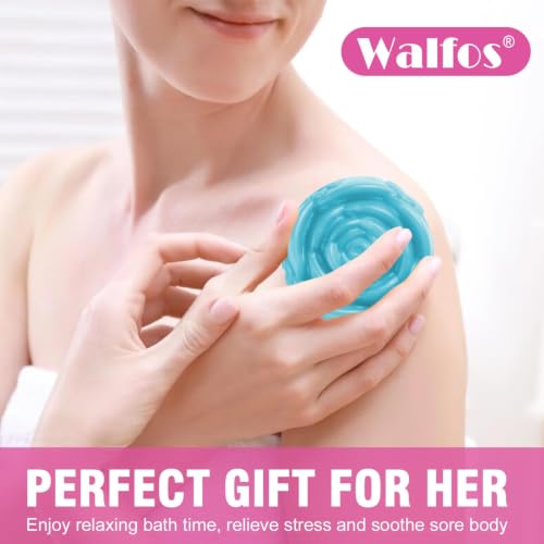 Walfos Rose Ice Cube Mold 2.8 Inch,Soap Mold, Make 12 Cute Flower Shape Ice. BPA Free and Dishwasher Safe.Release Easily.Perfect for Soap Cocktails Juice Whiskey Jelly Chocolate etc.(Set of 2 Pink) - color: Pink+purple/rose