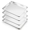 E-far Stainless Steel Baking Sheet, 18"x13" Cookie Sheet for Baking, 4PCS - size: 17.5"x13"