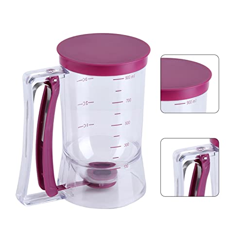 Pancake Batter Dispenser, Cupcake Batter Dispenser Biscuit Separator with Measuring Label Kitchen Baking Tool for Cupcakes, Waffles, Muffin Mix, Cake or Any Baked Goods