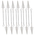 12Pcs Triangle Nylon Cake Decorating Tips Brushes Professional Cake Decorating Mouth Icing Dispensers Tips Cleaning Brushes Tube Brushes Pipe Brush Cleaner for Cake Baking Tools, Whie