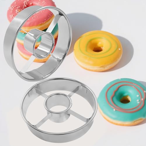 Litoexpe 2 Pcs Stainless Steel Donut Cutter 3.86"