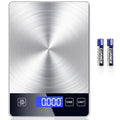 Food Kitchen Scale, Digital Food Scale 33lb Digital Kitchen Scale Precisely Measures Grams and Ounces for Meal Prep Baking and Cooking, 304 Stainless Steel Kitchen Scale LCD Display - style: Battery_33lbs_silver