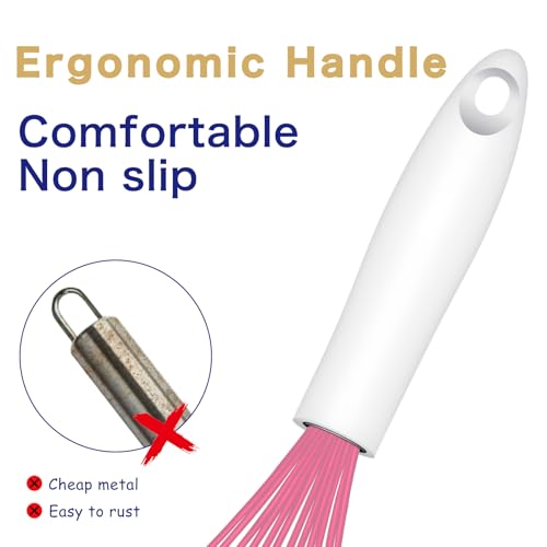 OYV Pink Silicone Whisk Set of 3 - color: Premium(Pink Pack)