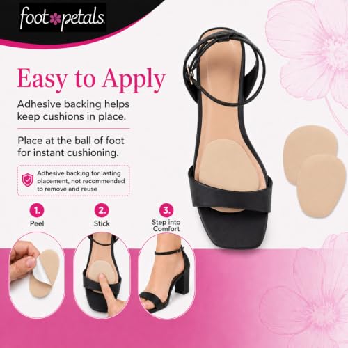 Foot Petals Ball of Foot Cushions, Metatarsal Pad, Lasting Comfort Relief, Prevent Toe Sliding, Overhang, Women's Heels - color: Khaki, style: 1 pair