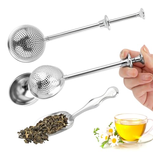 2PCS Tea Infuser & Flour Duster Wand - Fine Mesh Holes