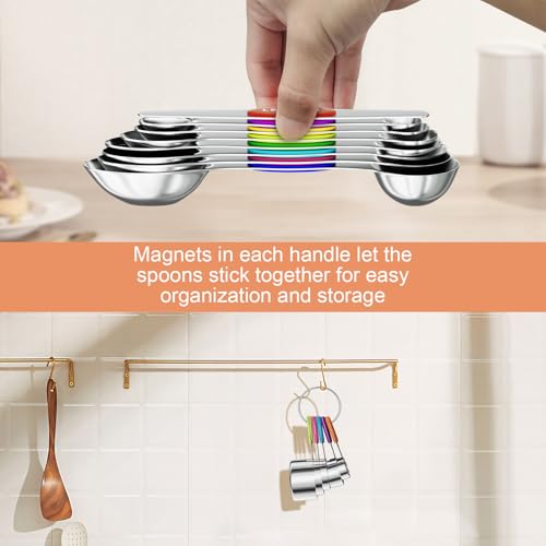 Topfeel 13-Piece Measuring Cups and Magnetic Spoons Set