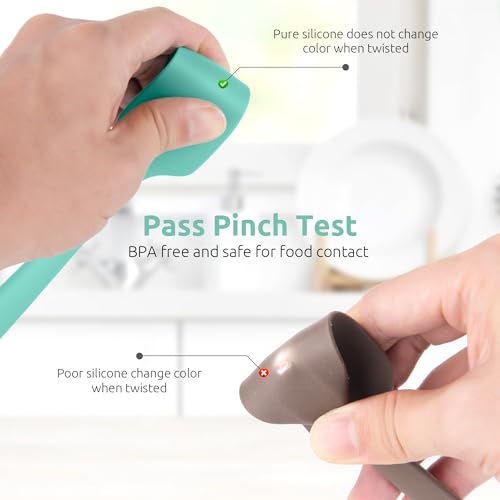 U-Taste Small Mini Silicone Spatula, 9in Rubber Jar Bowl Scraper, Aqua Sky - color: Aqua Sky