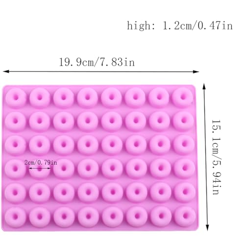 48 Cavity Mini Donut Silicone Candy Molds