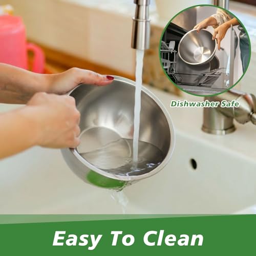 Honeydak 8 Pack Stainless Steel Mixing Bowls 1.3, 1.7, 2.6, and 3.2 Qt - size: 1.3, 1.7, 2.6, and 3.2 Qt