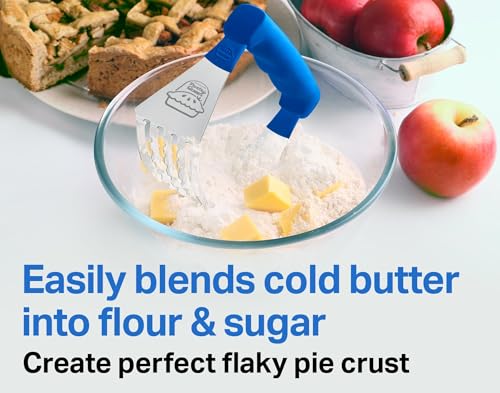 Stainless Steel Pastry Cutter & Dough Blender - Blue - color: Blue
