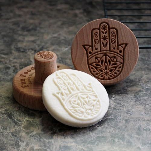 Wood Cookie Stamp, 2.5 Inch (Hamsa CS-082) - color: Hamsa CS-082