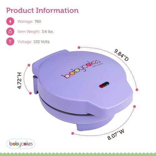 Babycakes Cake Pop Maker & Mold, Bakes 12 Pops, Includes Stand & 50 Sticks