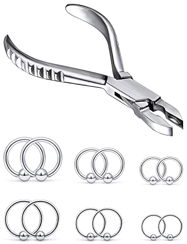 Vsnnsns 9 Style 316L Surgical Steel Body Piercing Tools Kit Piercing Clamps Forceps Use for Nose Septum Lip Tongue Eyebrow Belly Rings Ear Dermal Piercing Jewelry Kit Tools - color: Style 7, Closing Piercing Clamps Forceps