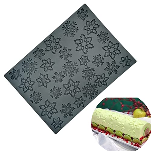 Christmas Snowflake Pattern Kit Set Texture Mat Silicone Cake Mold Mousse Dessert Bakeware Tools