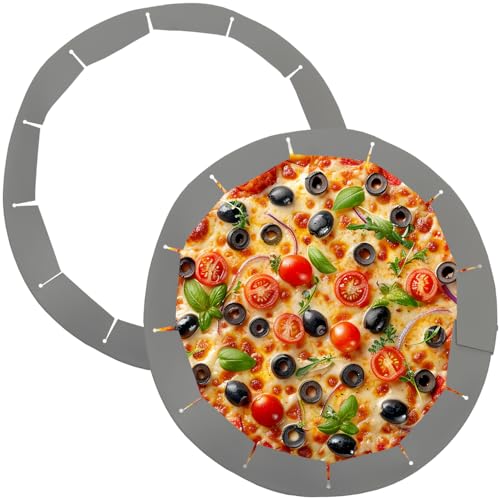 Adjustable Pie Crust Shields Baking Protectors, Silicone Cover Ring Fits 8-11.4 Inch Pies, Baking Pie Pizza Crust Shield Protector Cover for Edges (Grey-2pcs) - color: Grey-2pcs