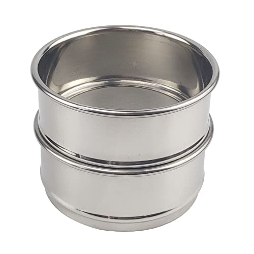 LABALPHA 120 Mesh Lab Sieves, Test Sieve #120 Mesh, 4'' Diameter, 304 Stainless Steel Wire Cloth (0.125mm) - size: 120 mesh (0.125mm)