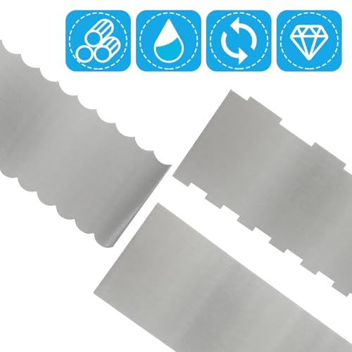 Cake Scraper, 3 Pack, 8.6 Inch, Stainless Steel