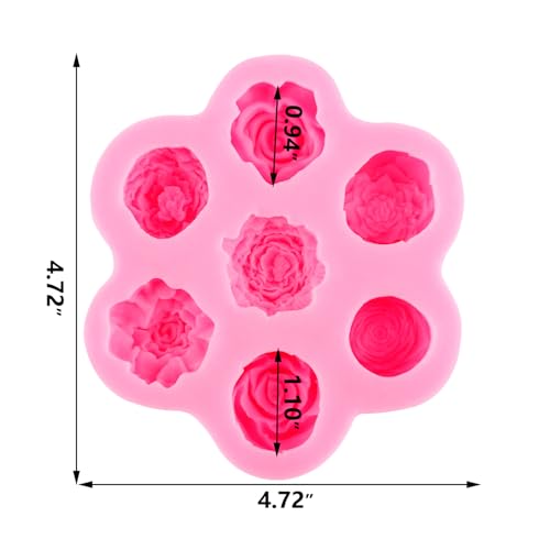 ZiXiang Flower Silicone Mold Peony Rose Flower Fondant Molds - color: Style H