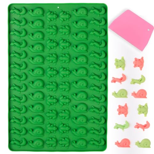 Mini Animal Silicone Molds with Frog, Lizard, and Snail Shapes - color: Frogs Lizards Snails