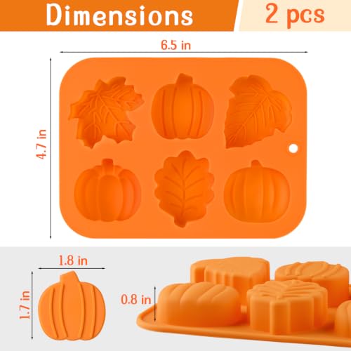 JOERSH Pumpkin Silicone Molds, 2Pcs