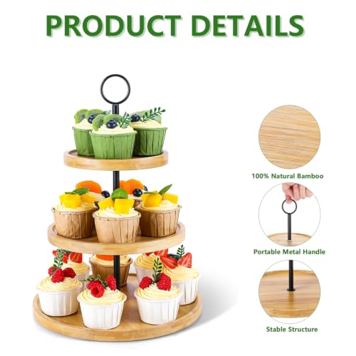 3 Tier Cupcake Stand, Cake Stand Tower, Dessert Table Display Set for Party