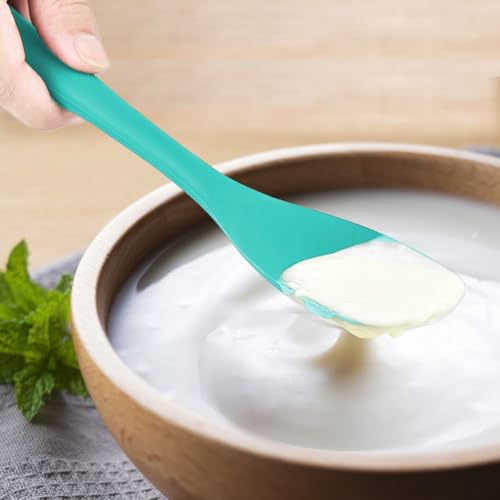 Vovoly Silicone Spatula Spoon Set, 11 IN, Teal, Spoonulas Heat Resistant - color: Teal