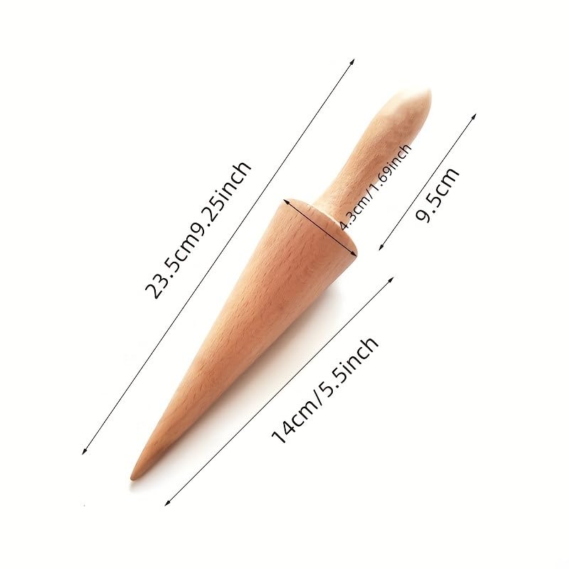 1pc, Pizzelle Roller Krumkake Cone Maker Wood Ice Cream Cone Mold DIY Cooking Kitchen Tool For Waffle Cake Egg Cone Croissant Making Kitchen Utensils Gadgets