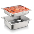 Tioncy 2 Pack Perforated Hotel Pans Set, Half Size, 2.5 Inches, 4 Inches - size: Half Size, 2.5 Inches, 4 Inches