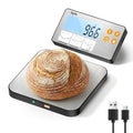 Diyife 33lb Digital Kitchen Food Scales with Split Display, Rechargeable - color: Silver