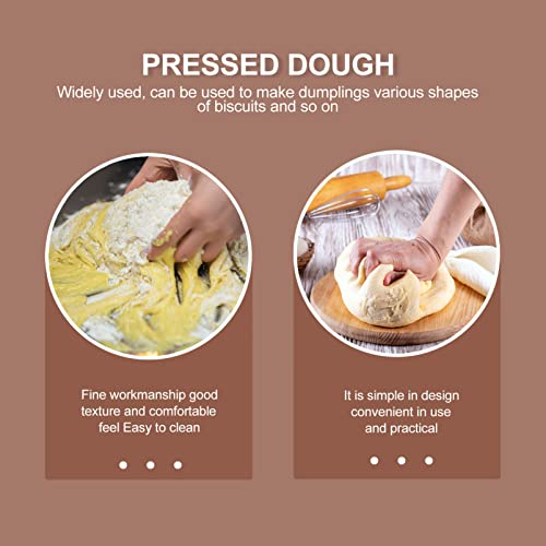 DOITOOL Wooden Dumpling Press with Handle Dough Presser