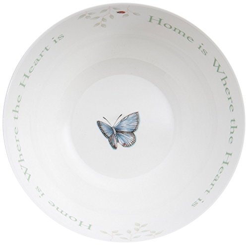Lenox Butterfly Meadow "Home Is Where The Heart Is" Serving Bowl - style: Bowl, Sentiment