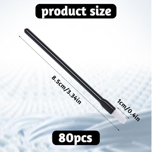 80 Pieces Mini Paint Brushes for PYO Cookies Multifunctional Disposable Paint Your Own Brushes Makeup Lip Brushes Nail Polish Brushes Lip Wands Applicators Lipstick Brush Lip Gloss -Black