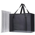 Bodaon 1PK Insulated Grocery Bags with Reinforced Baseboard, X-Large, Black - color: Black, size: X-Large with Hard Bottom