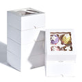 RomanticBaking 50 Pack White 4 Cupcake boxes with Window Chocolate Bomb Boxes Bakery Box Cookies Boxes Strawberry Boxes