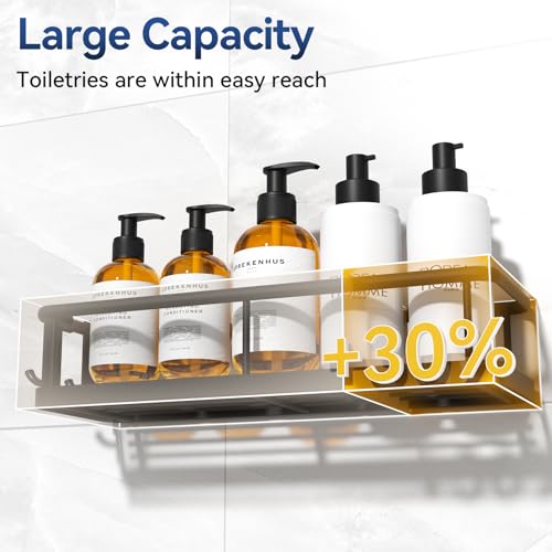 YASONIC Shower Caddy Adhesive, Rustproof Shower Organizer with Soap Holder, Large Capacity Shower Shelves for Inside Shower, No Drilling Bathroom Organizers and Storage for Home Decor（3 Pack Black） - color: Black