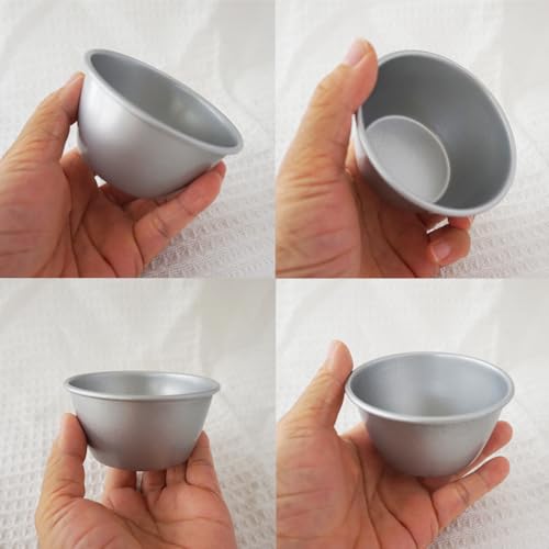3 Inch Metal Pudding Molds, Mini Egg Tart Pan, Round Flan Baking Cup - size: 3.3" x2.2" x1.57" Carbon Steel